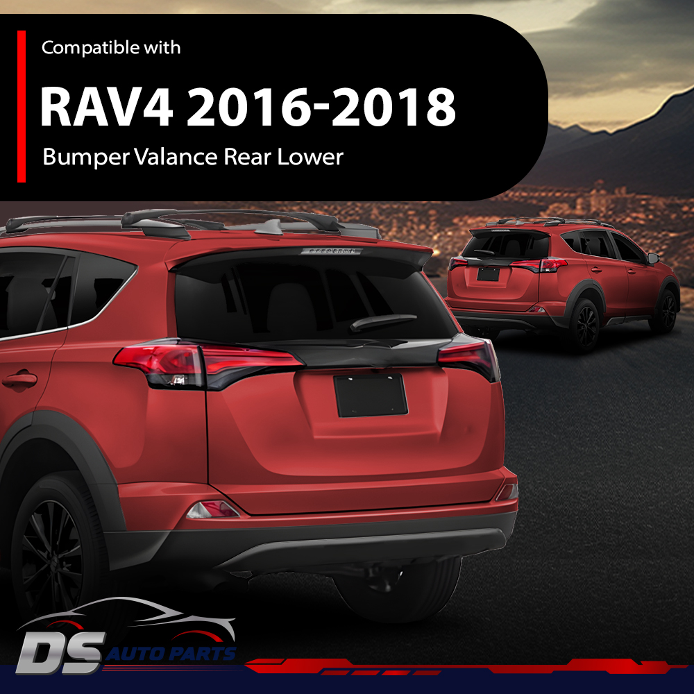 Soillar Rear Lower Bumper Valance Panel – For Toyota RAV4 2016-2018, Black ABS Plastic, Direct Fit 52453-0R010