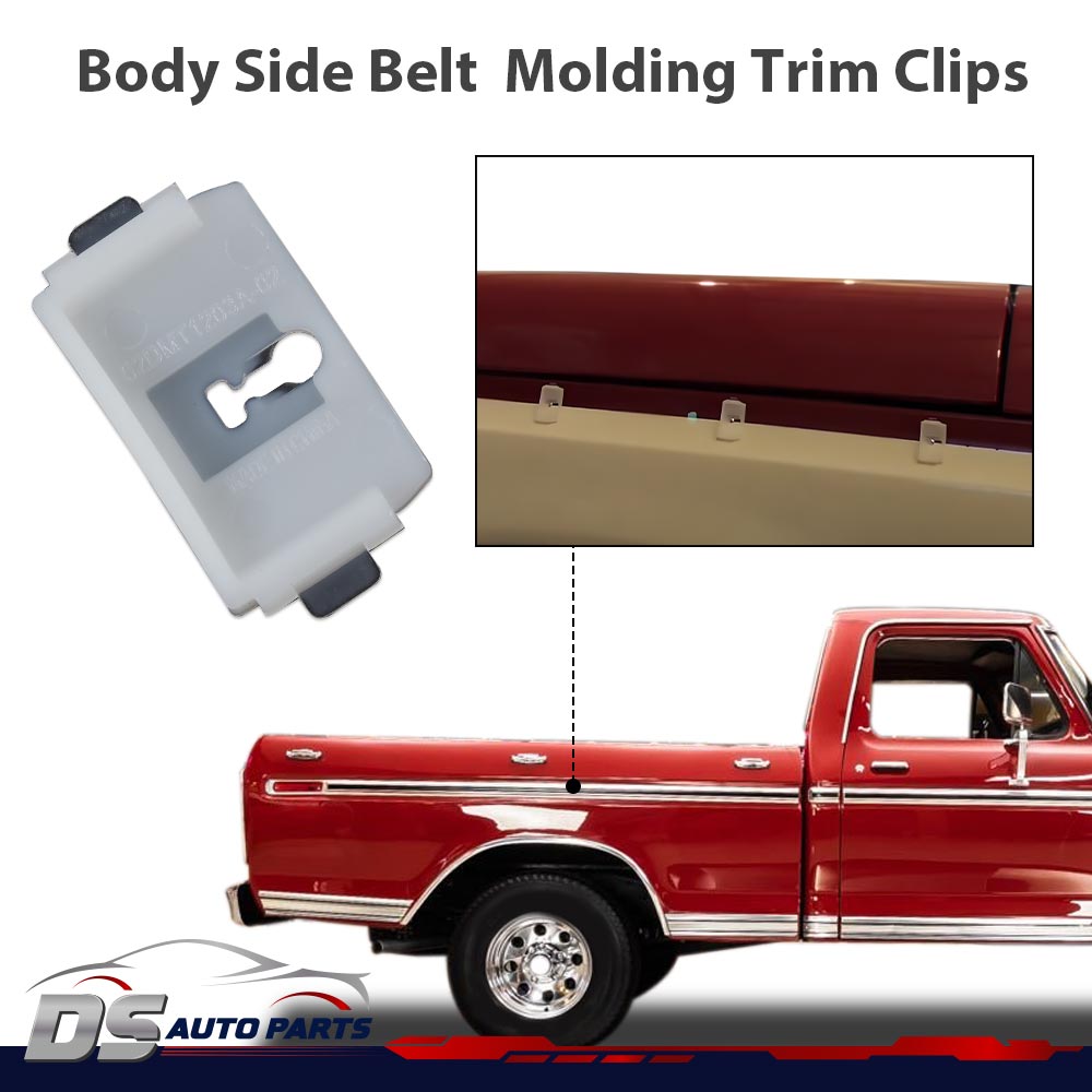 CROSSDESIGN Body Cab Bed Side Belt Molding Trim Clip Fit For Ford F100 F150 F250 1973 1979 White 638f7167 D2ac 4df6 9e73 De54fc1bc67e.c78b231bc0a76856fb7af9b1dc57c713