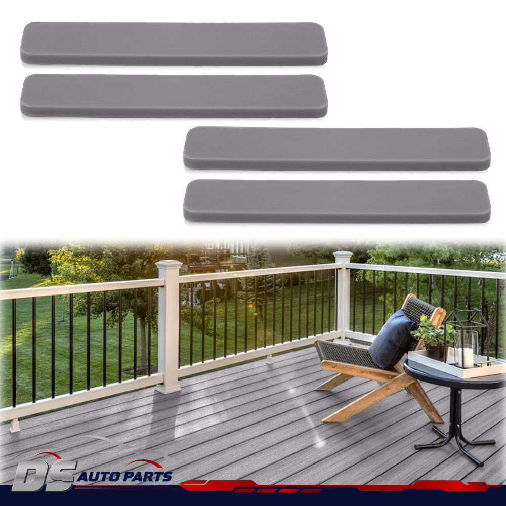 Fit For TREX Plastic Decking boards End Cap Set Dark Gray (4 pcs